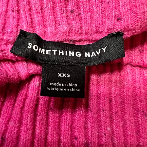 something navy pink ribbed sweater size xxs - Picture 5 of 6